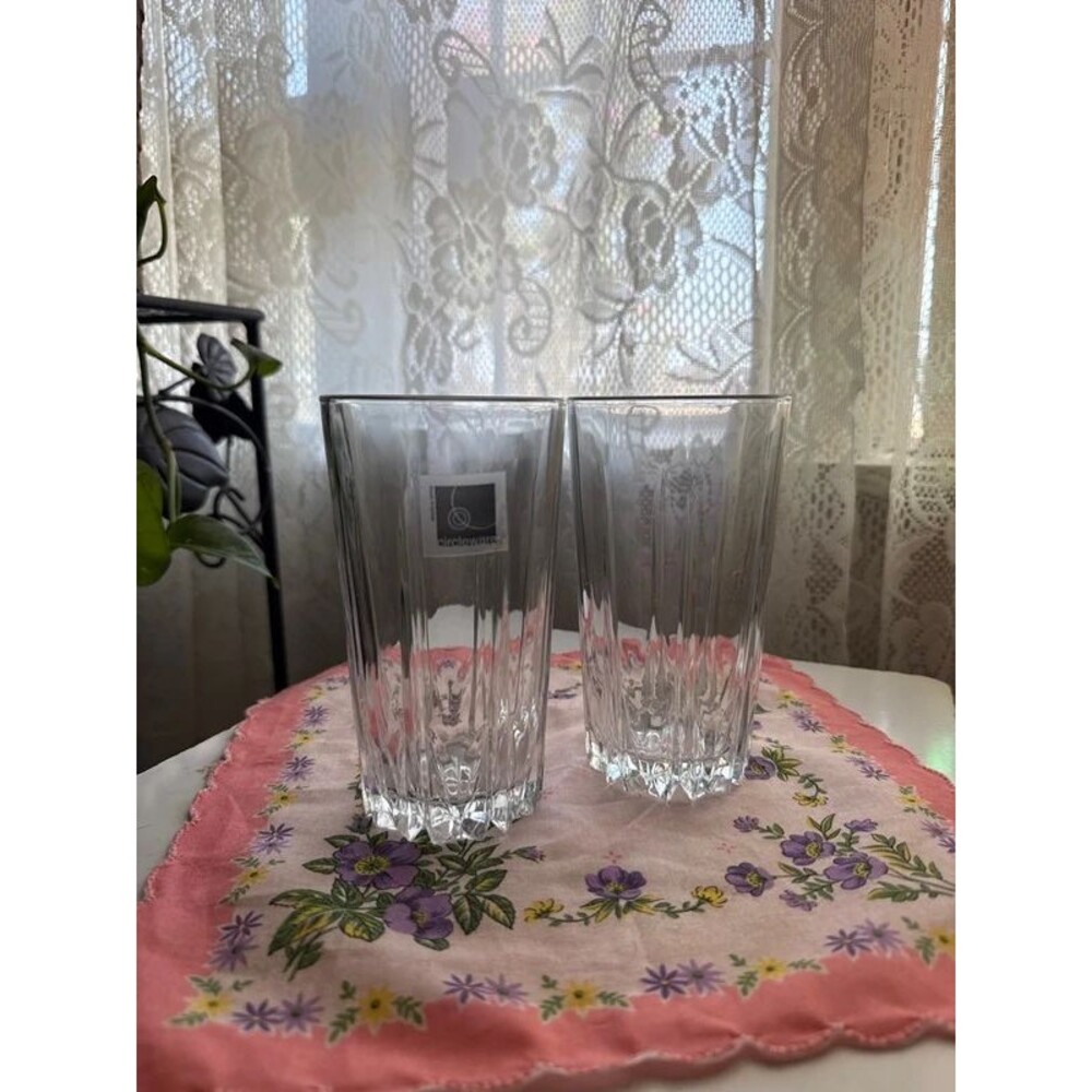 Studio Nova Clear Glass Highball Tumblers – Set of 2 – Fluted Design
